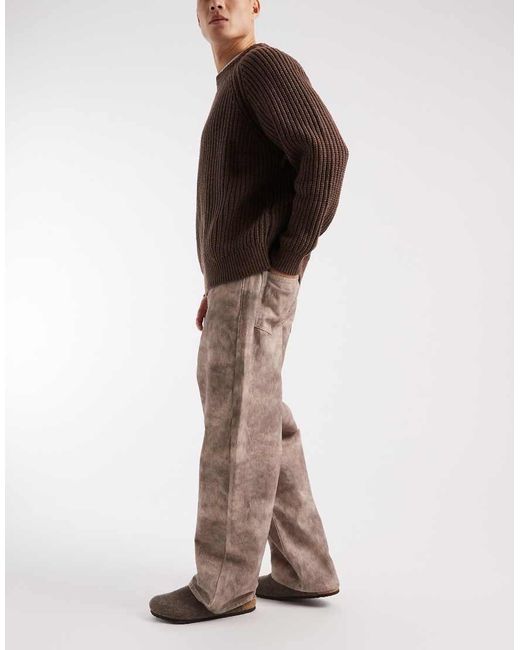 ASOS Brown baggy Trousers for men
