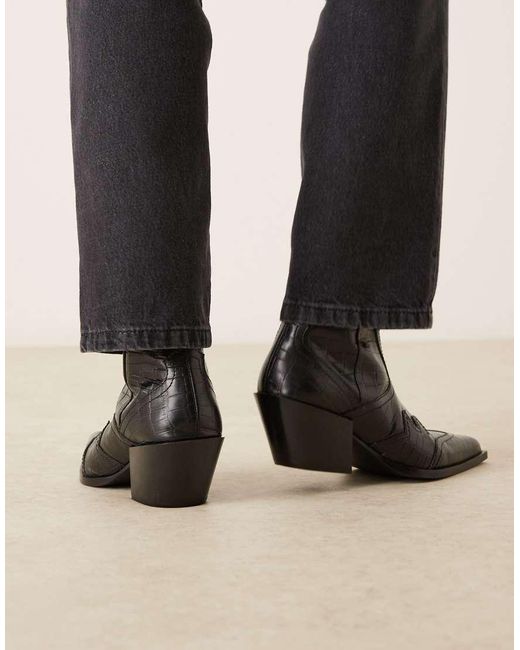 ASOS Black Cuban Boots for men
