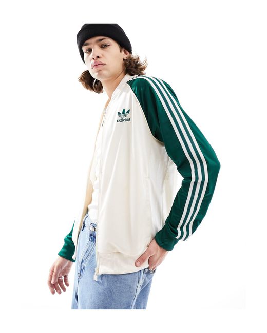 Superstar - giacca sportiva sporco e verde di Adidas Originals in Blue da Uomo