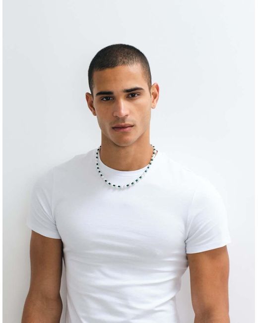 Collusion White Shrunken Tshirt for men