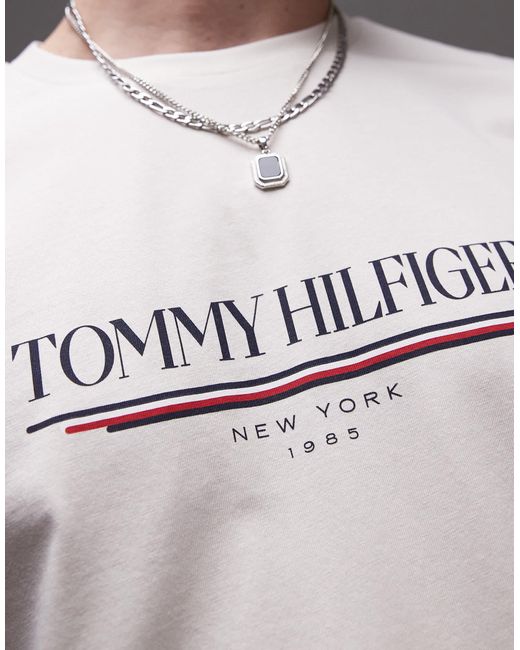 Tommy Hilfiger – t-shirt in Gray für Herren