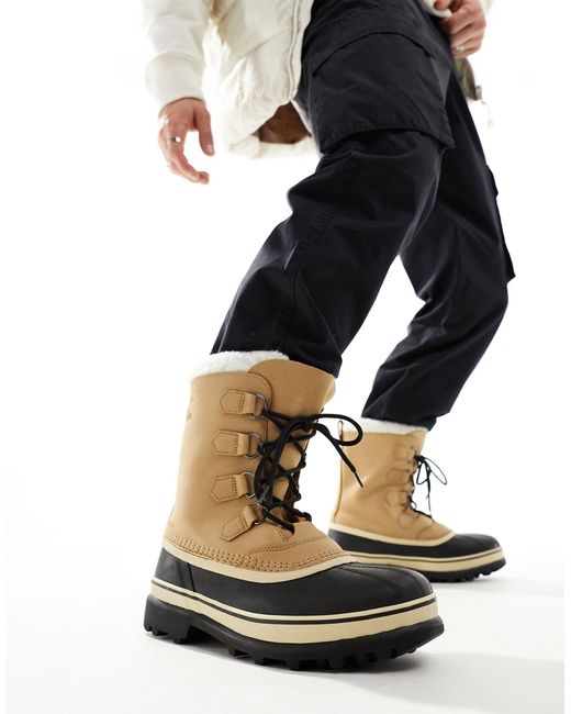 Sorel Black Caribou Wp Waterproof Snow Boots for men