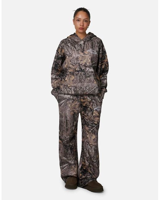 Good For Nothing Brown Oversized Camo Pullover Hoodie