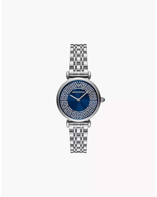 Emporio Armani Blue Two-Hand, Stainless Steel Watch, Ar11627