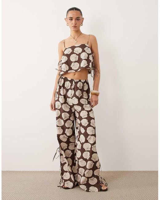 ASOS Brown Square Neck Beach Top
