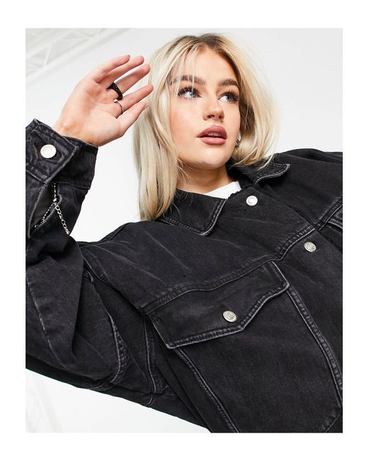 black borg denim jacket