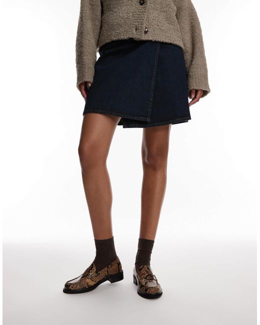 TOPSHOP Black Carter Loafers With Ruched Detail