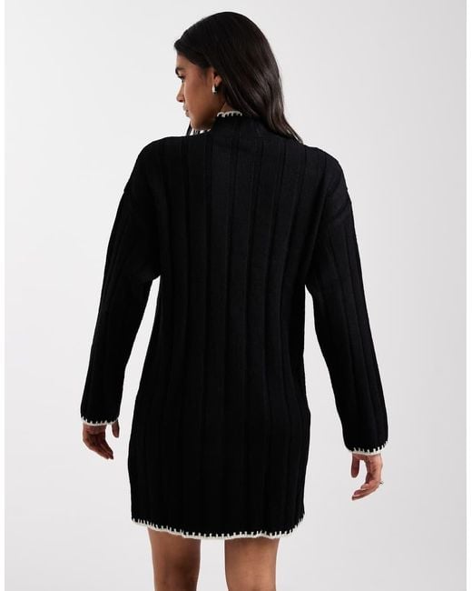 Vestito Corto Con Cuciture A Contrasto di ONLY in Black