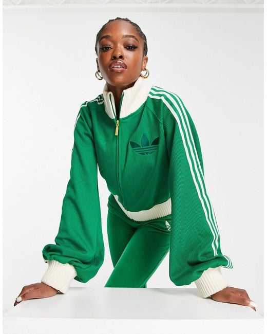 adidas Originals 'adicolor 70s' Blouson Track Top in Green | Lyst Australia