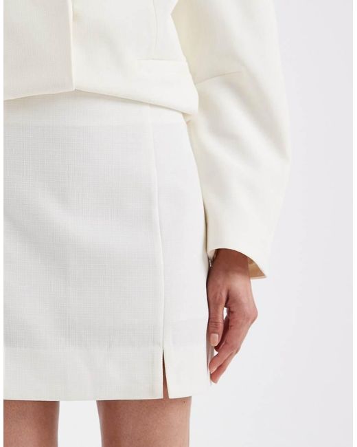 ASOS White Tailored Skirt With Split