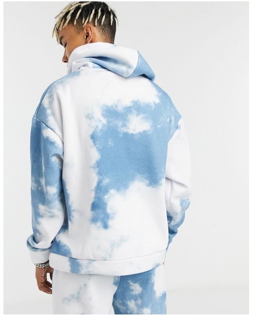 Jaded London Hoodie With Cloud Print in Blue for Men Lyst UK