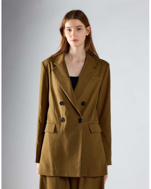 Glamorous Natural Button Detail Blazer