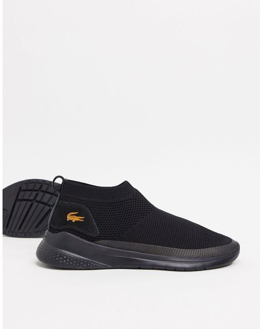 Lacoste Black Lt Fit Sock Trainers for men