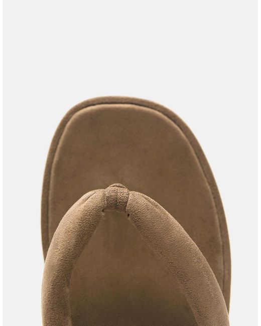 Pull&Bear Green – flache slider-sandalen