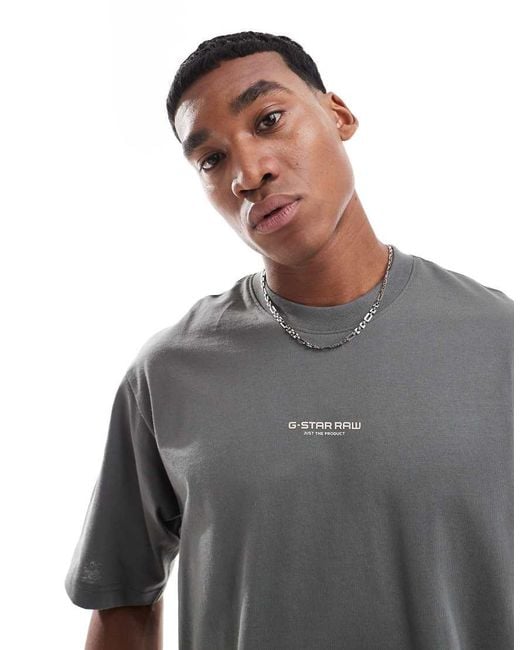 G-Star Gray Oversized T-shirt for men