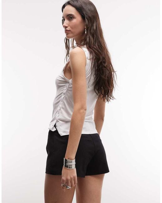 Weekday Black Mini Tailored Shorts