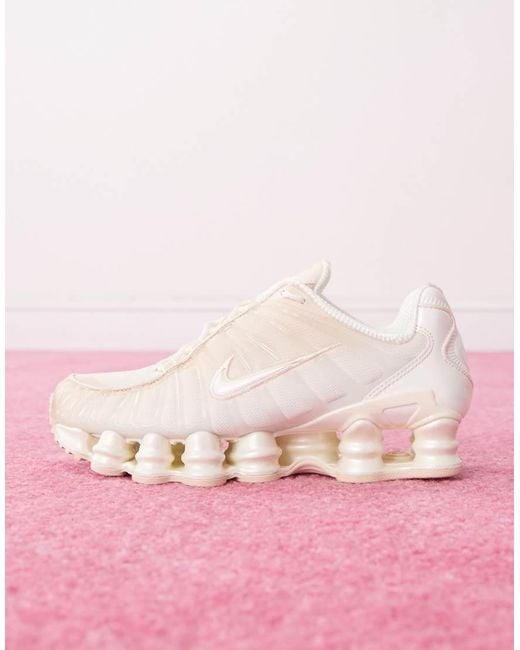 Nike Pink Shox Tl Pearlised Trainers