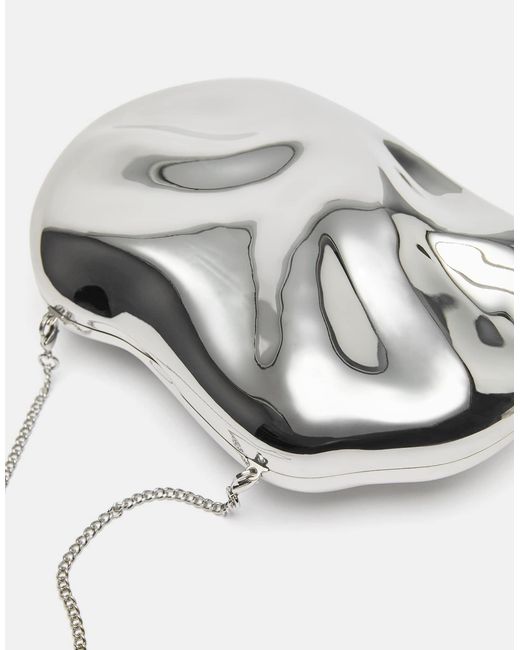 Pull&Bear White – kastenförmige tasche
