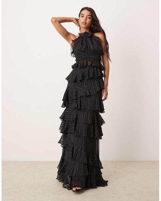 ASOS Natural Occasion Ruffle Maxi Skirt Co-Ord