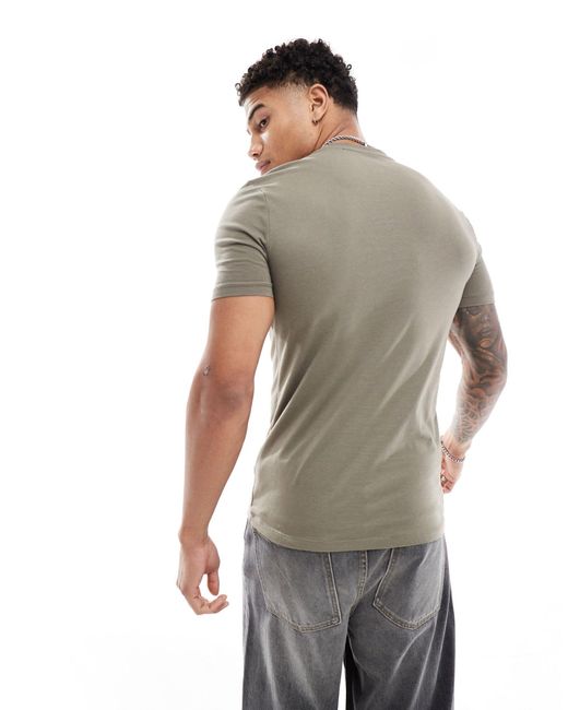 New Look Gray Muscle Fit T-shirt for men