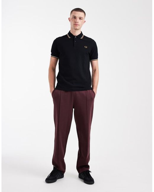 Fred Perry Blue Twin Tipped Logo Polo Shirt for men