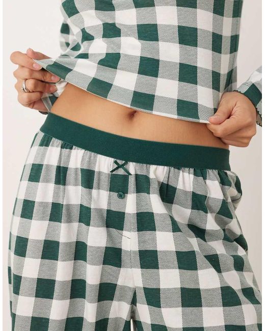 ASOS White Mix & Match Pajama Pants With Velvet Waistband
