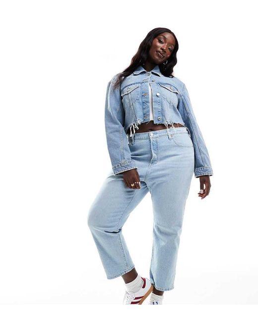 Vaqueros Capri De Corte Recto 501 De Plus Levi's de color Blue