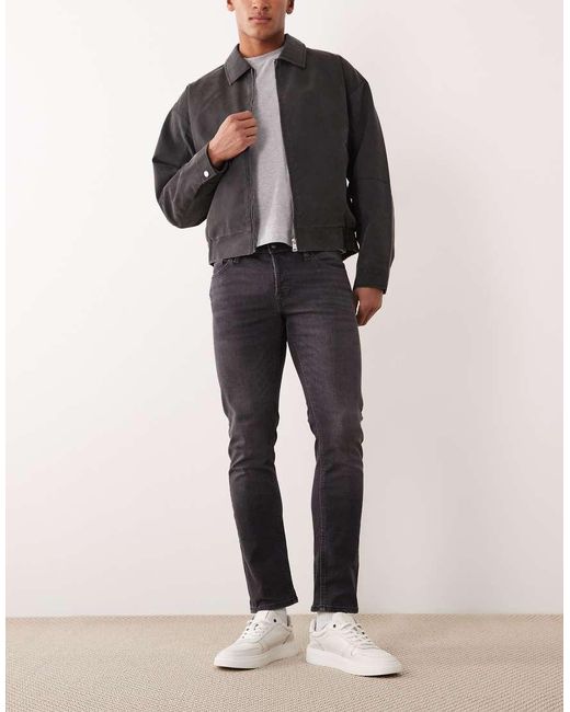 Vaqueros De Corte Slim Con Lavado Negro Glenn De Jack & Jones de hombre de color Blue