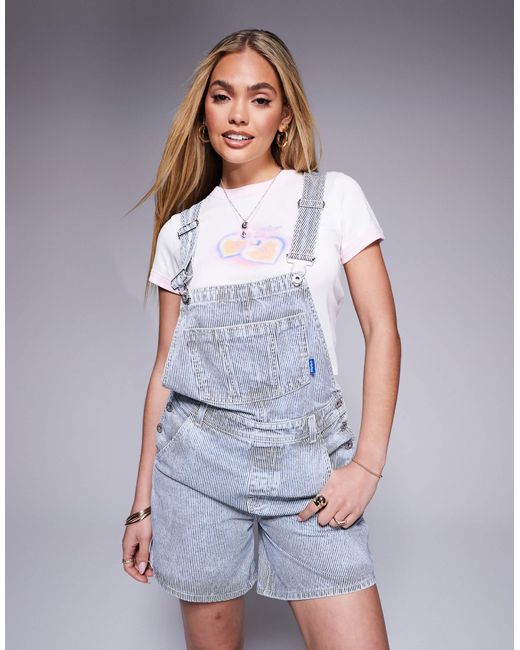 HUGO Blue – latz-shorts aus denim