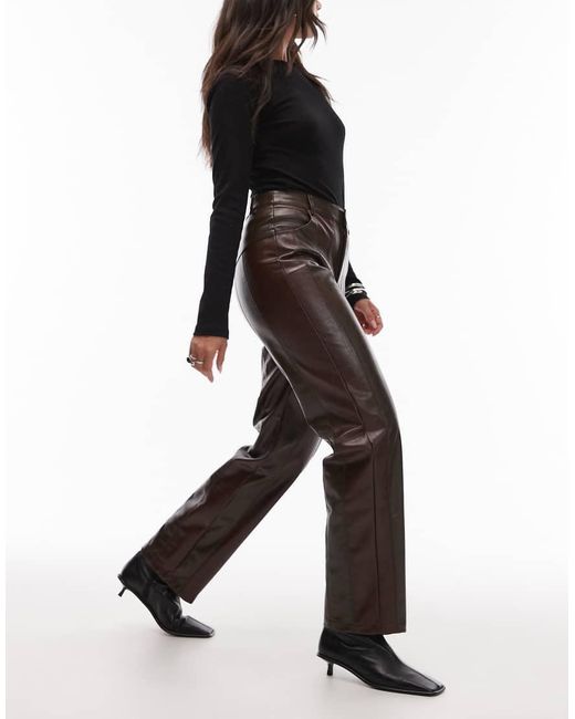 laagam Brown Maia High Waist Pants