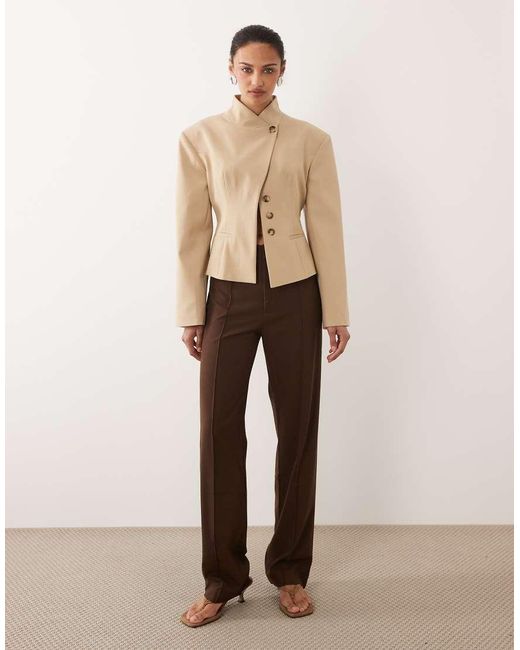 ASOS Natural Cinch Wrap Blazer