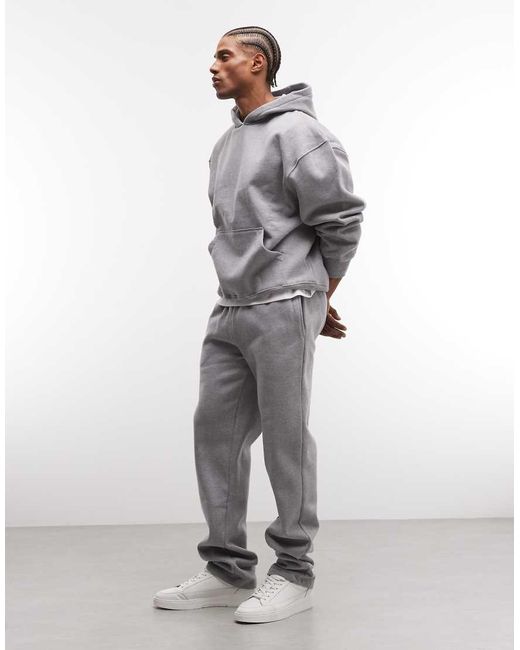 ASOS Purple Premium Heavyweight Straight Leg Sweatpants for men
