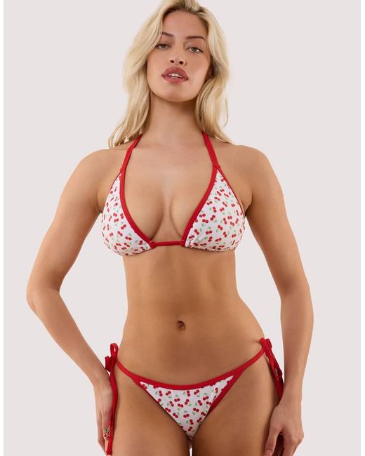 Peek & Beau Orange Cherry And Tie Side Bikini Brief
