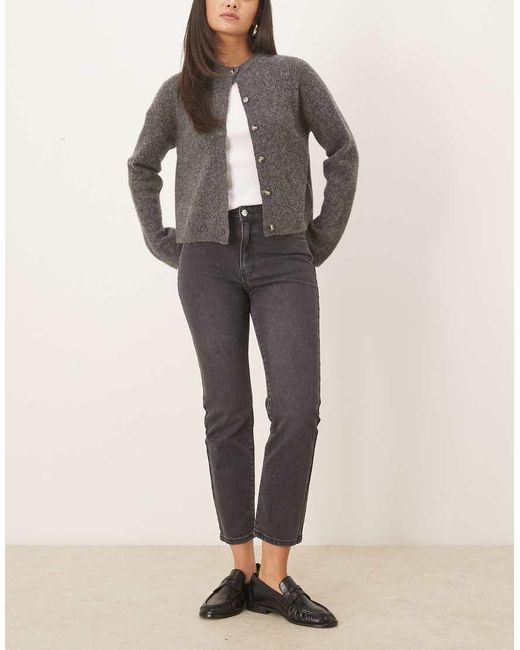 Vaqueros Grises De Corte Pitillo De 100% Algodón Claudia De Mango de color Natural