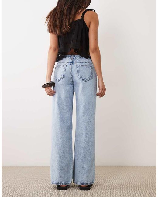 Mango Blue Teen Wide Leg Jean