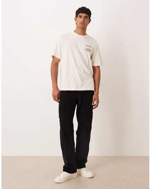 Abercrombie & Fitch Natural F1 Back Graphic T-shirt for men