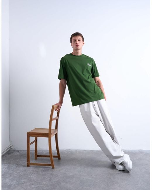 Topman Green Oversized Shibuya Print T-shirt for men