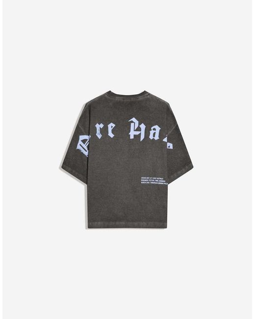 Bershka Gray Short Sleeve Waffle Print T-shirt for men