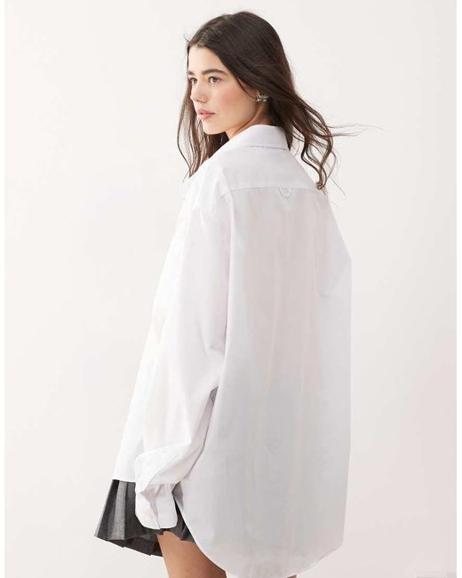 Camisa Extragrande En De Collusion de color White