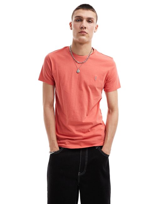 Tonic - t-shirt girocollo a maniche corte di AllSaints in Red da Uomo
