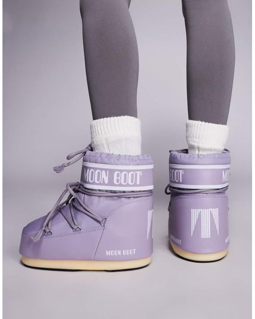 Moon Boot Purple Moonboot Icon Low Nylon