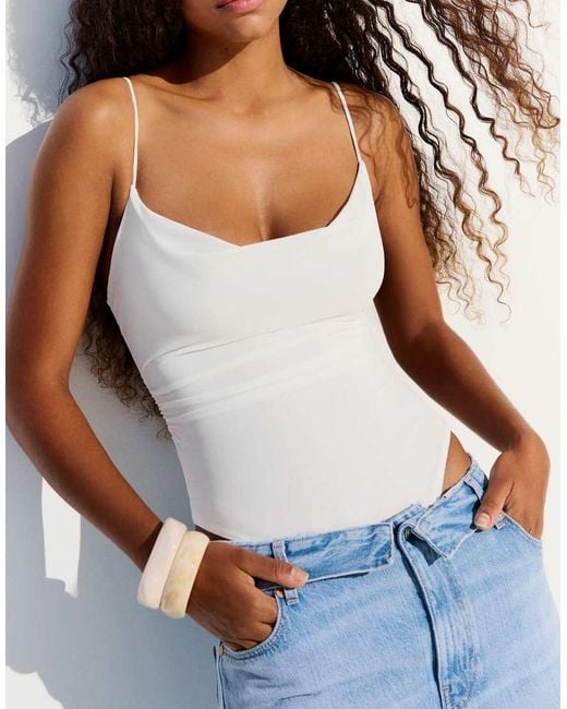 Bershka Blue Draped Strap Body