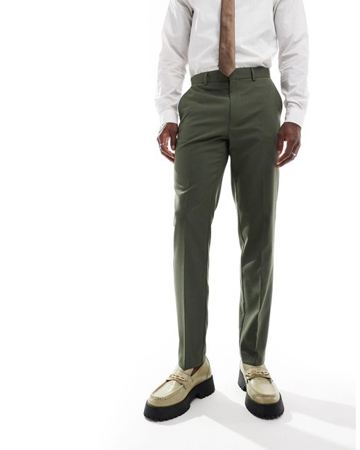 ASOS Green Slim Suit Pants for men