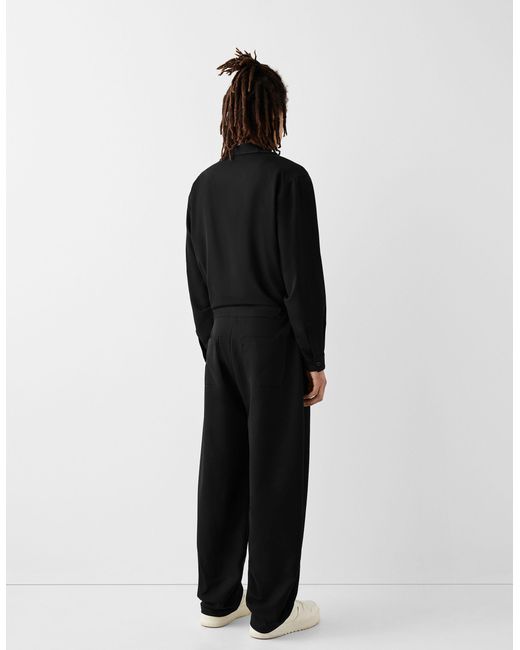 Collection - tuta jumpsuit nera con zip di Bershka in Black da Uomo