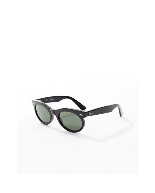Ray-Ban Gray Wayfarer Oval Sunglasses