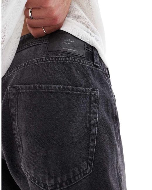 Pantalones Cortos Vaqueros Negro Lavado De Corte Suelto Tony De Jack & Jones de hombre de color Blue