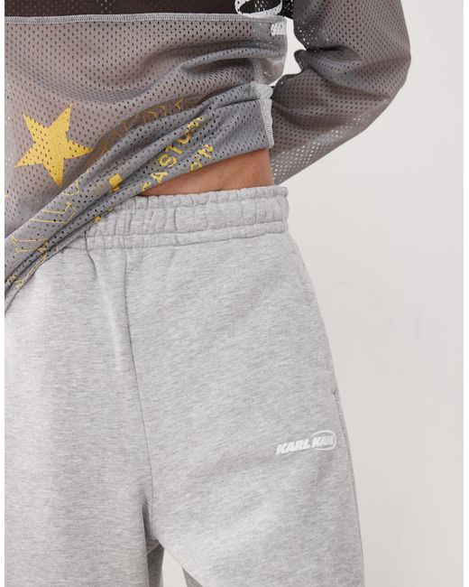 Karlkani White Ellipse Straight Leg Trackies for men