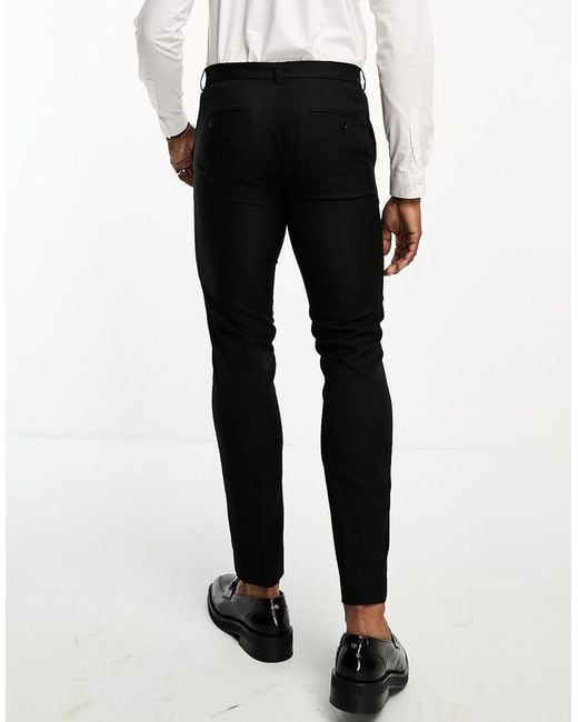 Jack & Jones Black Suit Trousers for men