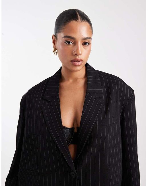 Noisy May Black Oversize Blazer