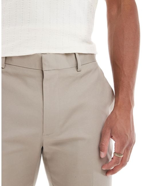 River Island – chinohose in White für Herren